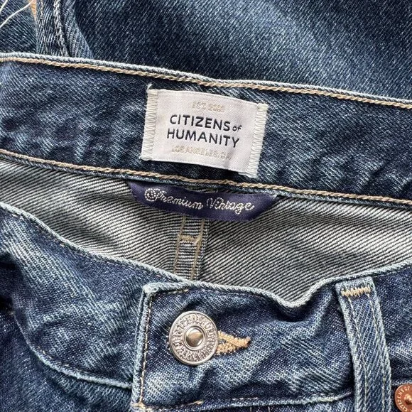 Citizens of Humanity Ayla Baggy Cuffed Crop Wide Leg Jeans Claremont 29 - Picture 11 of 13